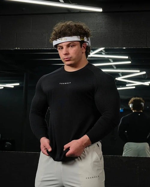 Men's Athletic Long Sleeve T-Shirt - Moisture Wicking