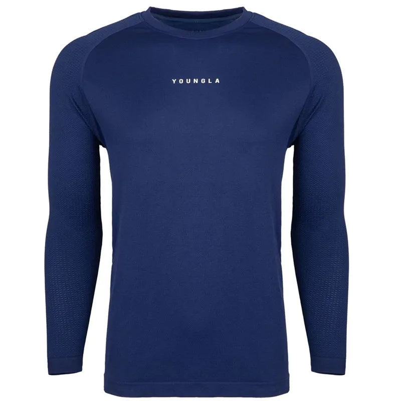 Men's Athletic Long Sleeve T-Shirt - Moisture Wicking