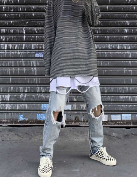 Casual Distressed Denim Jeans