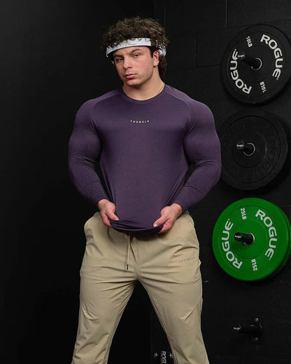 Men's Athletic Long Sleeve T-Shirt - Moisture Wicking