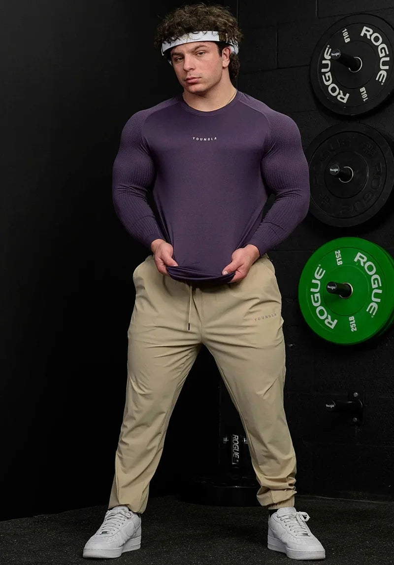 Men's Athletic Long Sleeve T-Shirt - Moisture Wicking