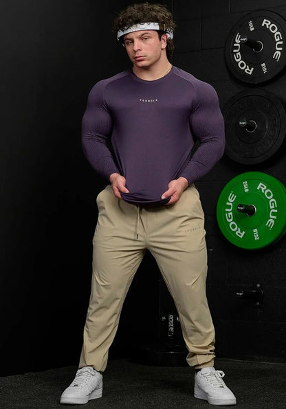 Men's Athletic Long Sleeve T-Shirt - Moisture Wicking