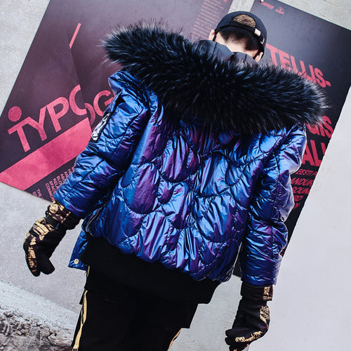 Men's Winter Thickened Casual Cotton Jacket with Hood